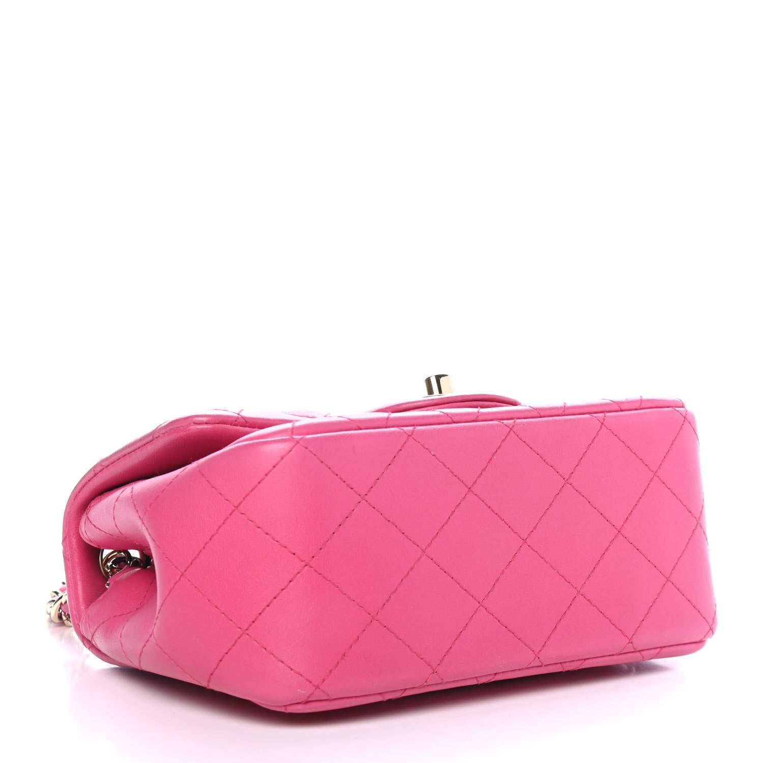 Chanel Lambskin Quilted Mini Square Flap Pink 3 of 4