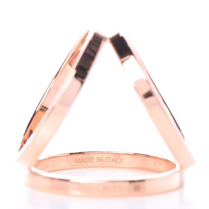 Hermes Permabrass Rose Gold Plated Trio Scarf Ring 2 of 5