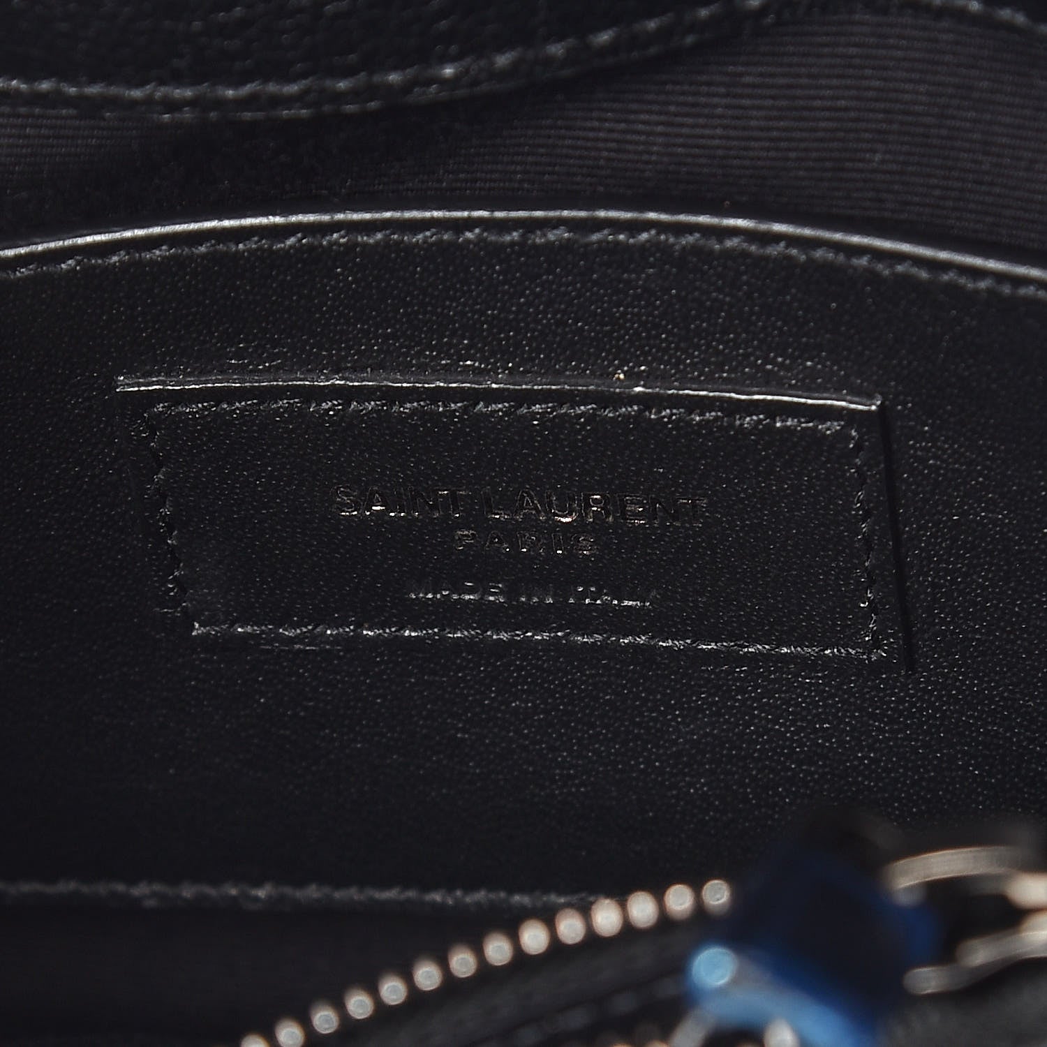 Saint Laurent Sheepskin Matelasse Chevron Monogram Medium College Bag Black 9 of 10