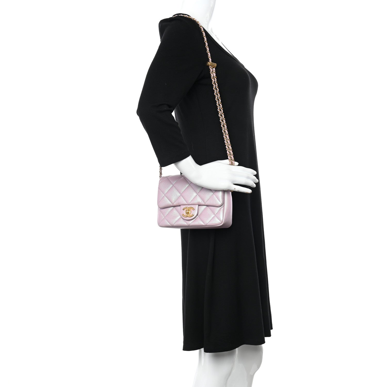 Chanel Iridescent Caviar Quilted Mini My Perfect Flap Pink 2 of 10