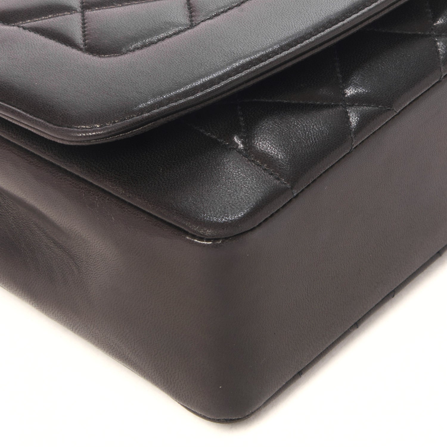 Chanel Lambskin Quilted Medium Single Flap Dark Brown 9 of 9