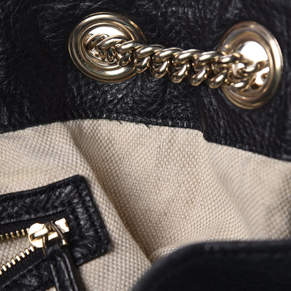 Gucci Pebbled Calfskin Large Soho Chain Shoulder Bag Black 8 of 12