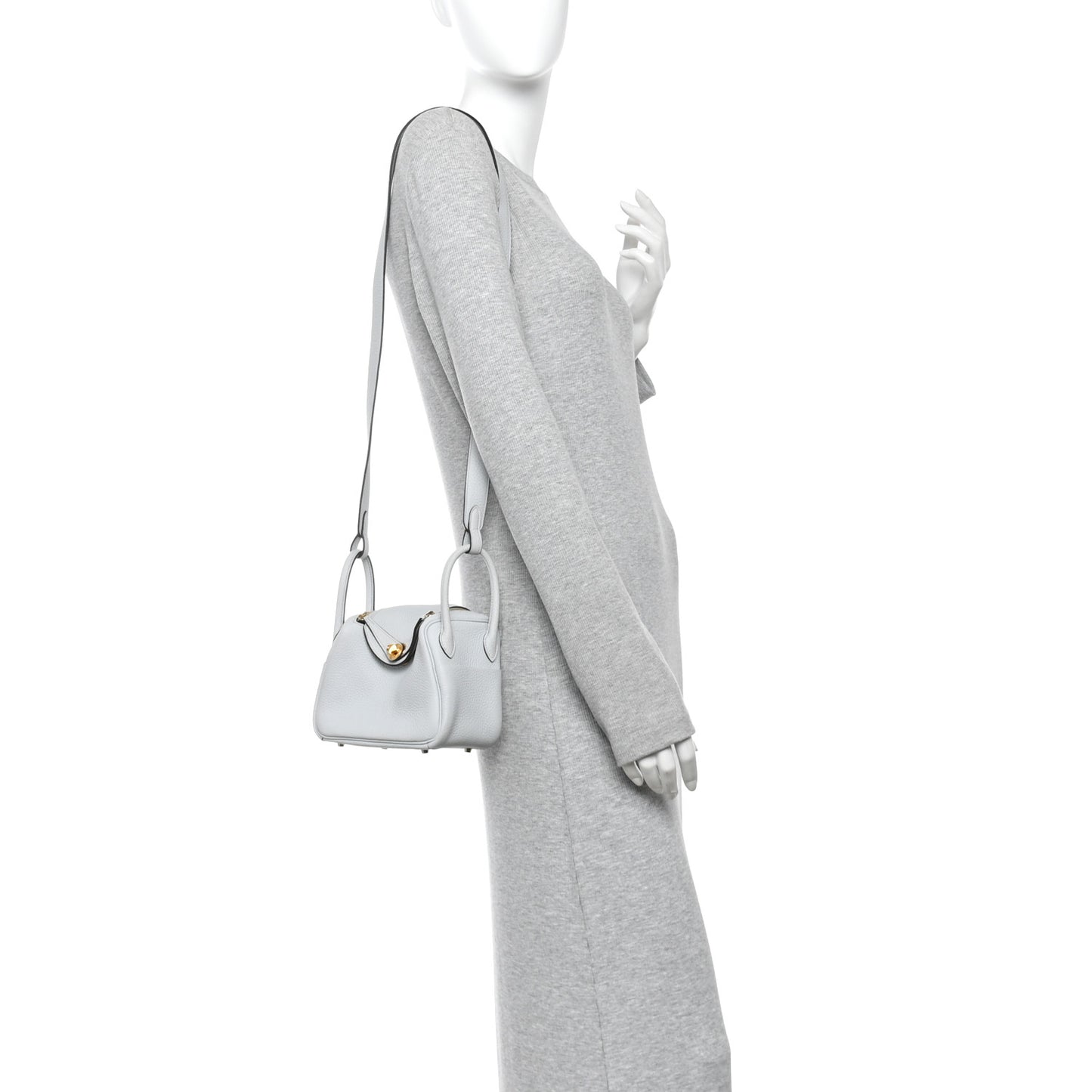Taurillon Clemence Mini Lindy 20 Bleu Pale