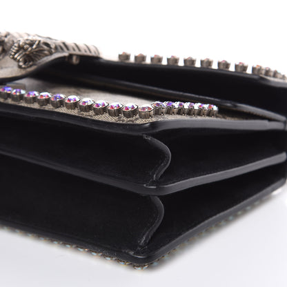 Gucci GG Supreme Monogram Crystal Small Dionysus Shoulder Bag Black 9 of 12