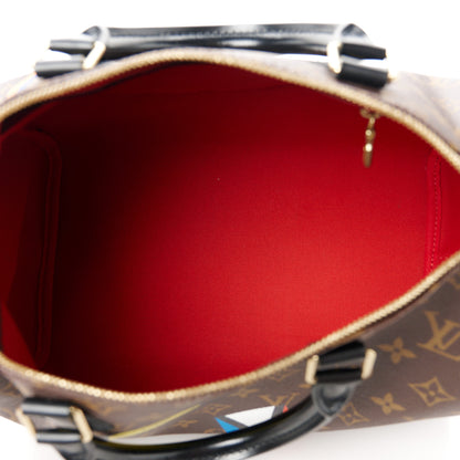 Louis Vuitton Monogram My World Tour Speedy Bandouliere 30 Black 5 of 13
