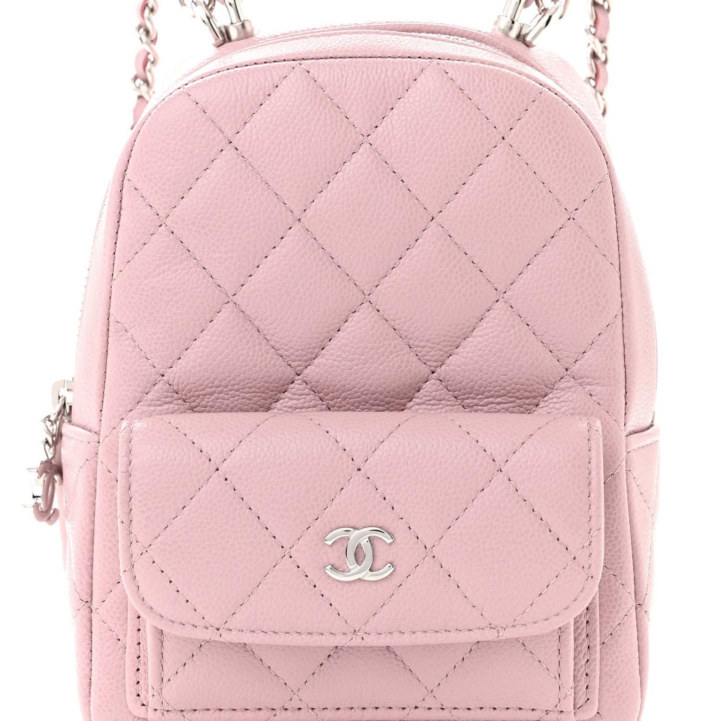 Caviar Quilted CC Mini Classic Backpack Light Pink