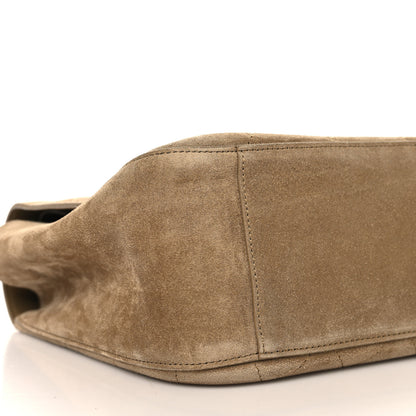 Chanel Suede Calfskin Small Souplissimo Maxi Flap Dark Beige 8 of 9