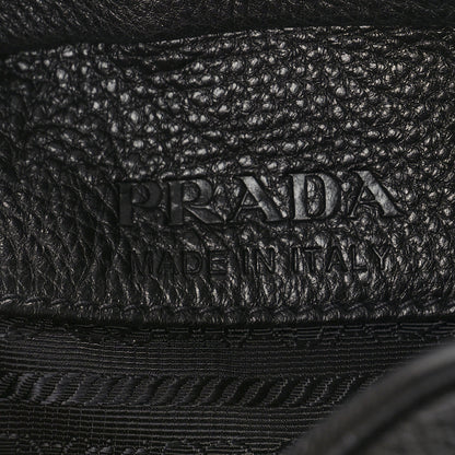 Prada Vitello Phenix Embossed Logo Camera Bag Black 6 of 8