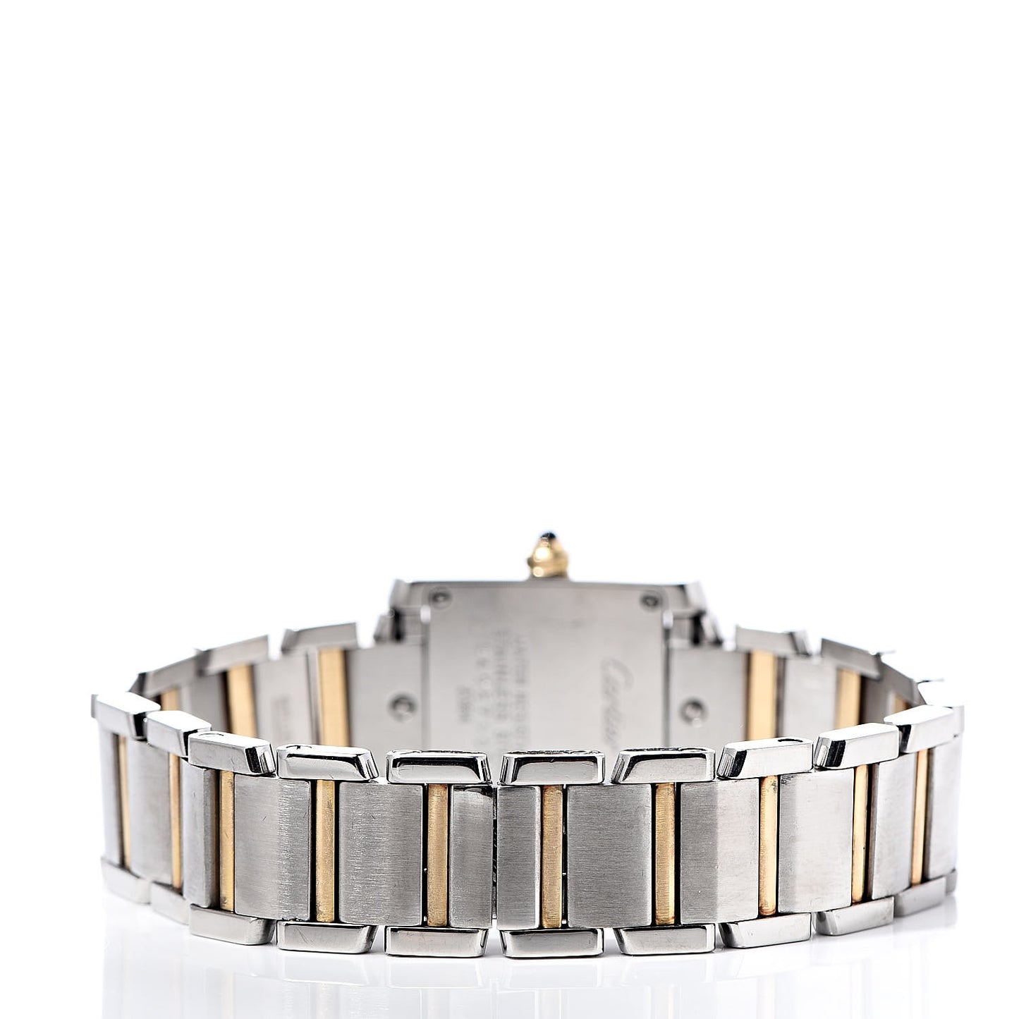 Stainless Steel 18K Yellow Gold 20mm Tank Francaise Quartz Watch