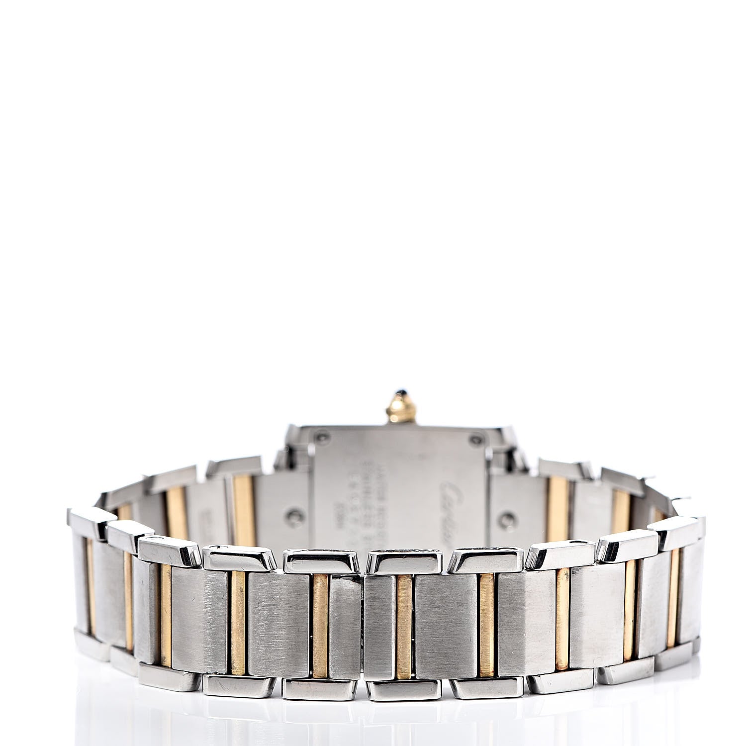 Cartier Stainless Steel 18K Yellow Gold 20mm Tank Francaise Quartz Watch 4 of 7