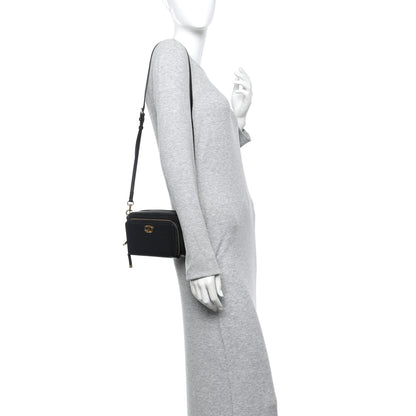 Christian Dior Grained Calfskin Caro Double Pouch Black 2 of 10