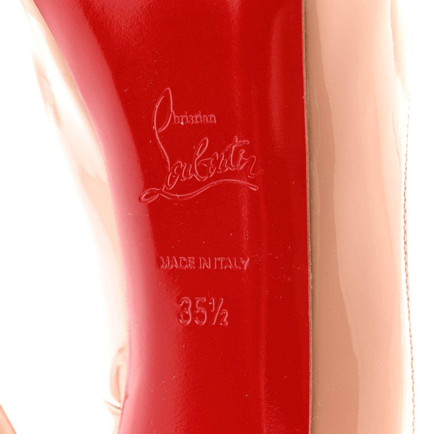 Patent New Very Prive 120 Pumps 35.5 Nude