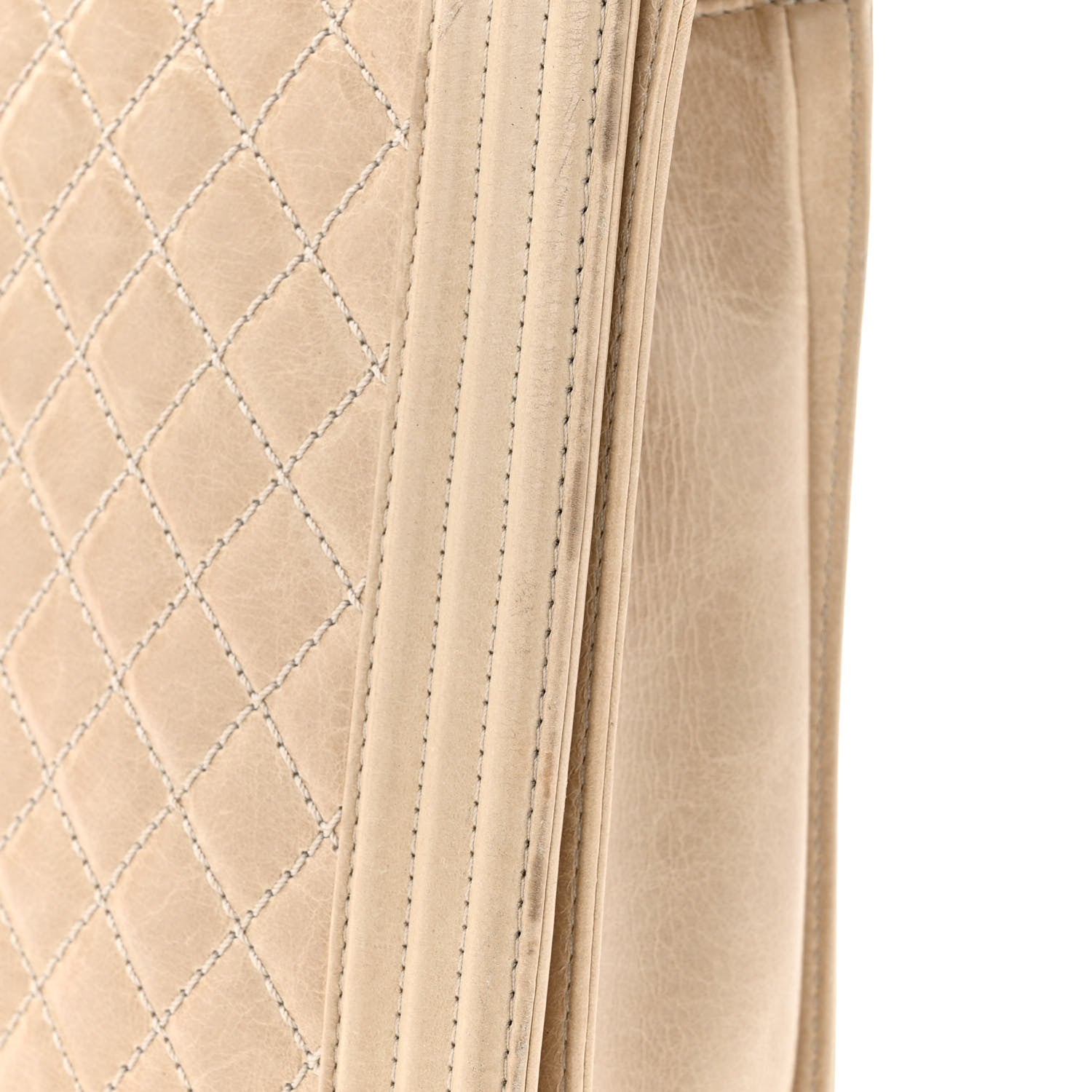 Chanel Glazed Calfskin Quilted Large Boy Flap Beige 15 of 19