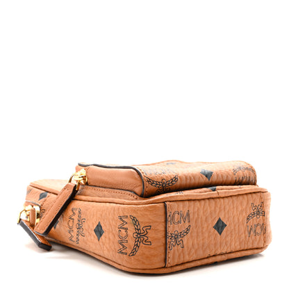 MCM Visetos Camera Crossbody Bag Cognac 4 of 9