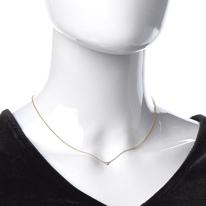 Tiffany 18K Yellow Gold Diamond .05ct Elsa Peretti Diamonds by the Yard Pendant Necklace 2 of 7