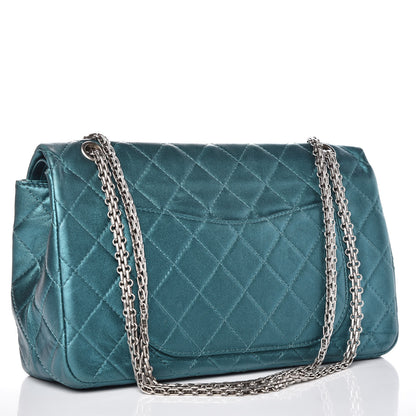 Chanel Metallic Calfskin Quilted 2.55 Reissue 227 Flap Turquoise 3 of 15