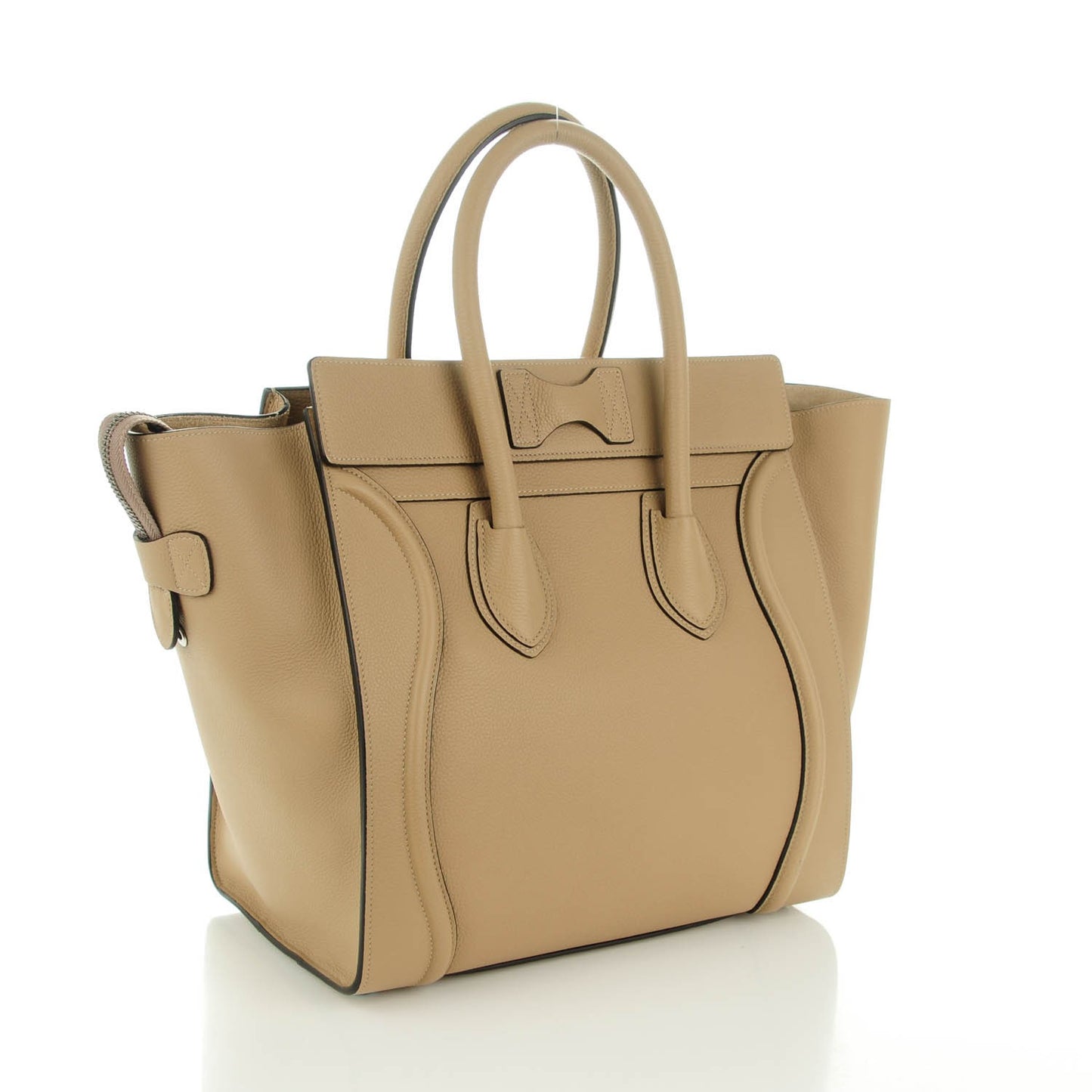 Drummed Calfskin Mini Luggage Dune
