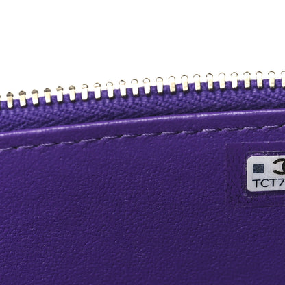 Chanel Lambskin Quilted Small Top Handle Vanity Case With Chain Purple 7 of 11