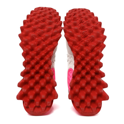 Christian Louboutin Calfskin Neoprene Womens Loubishark Sneakers 36 White Fluo Pink 7 of 10