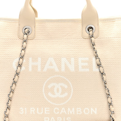 Chanel Mixed Fibers Small Deauville Tote White 9 of 11