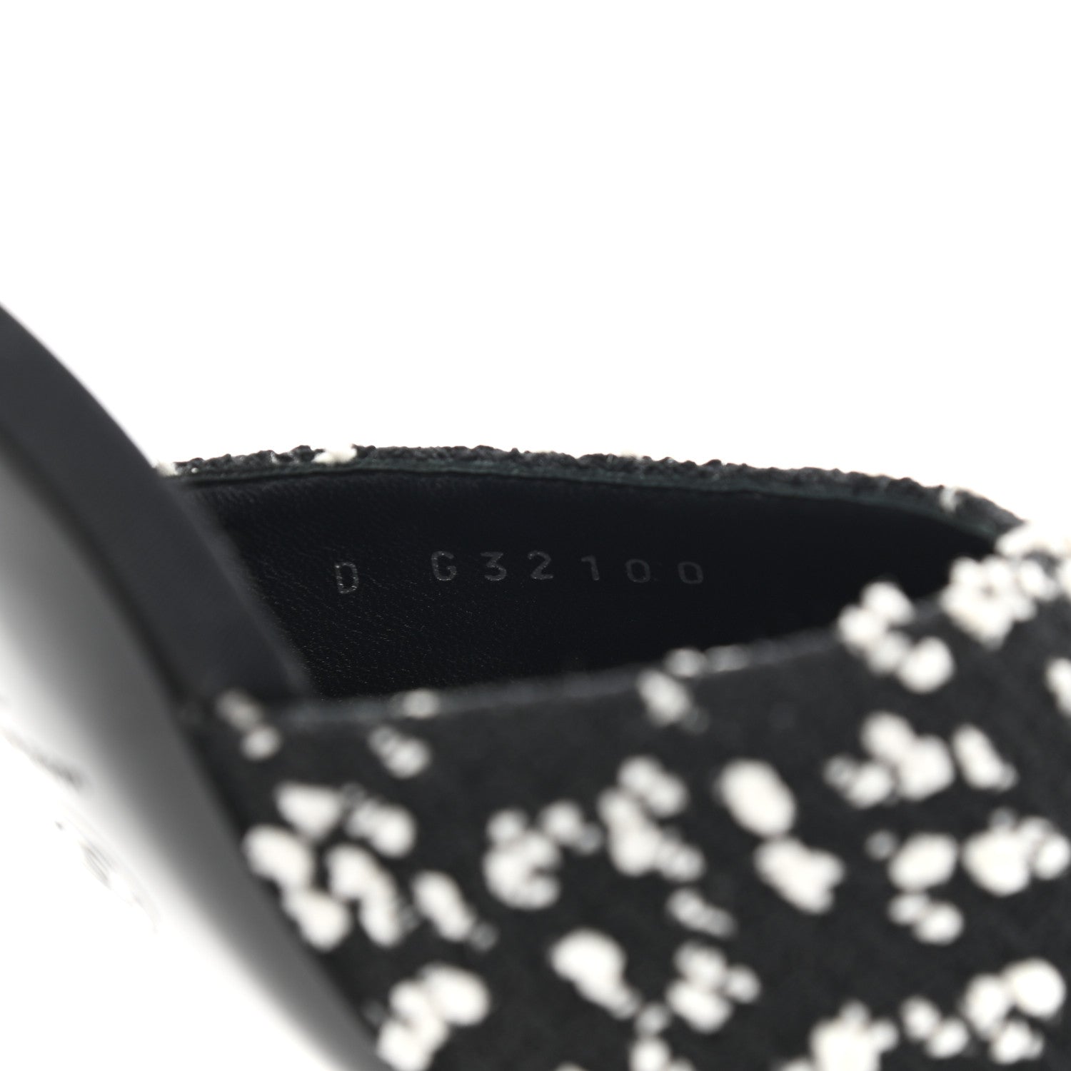 Chanel Tweed Grosgrain Pearl Mules 38 Black White 8 of 8
