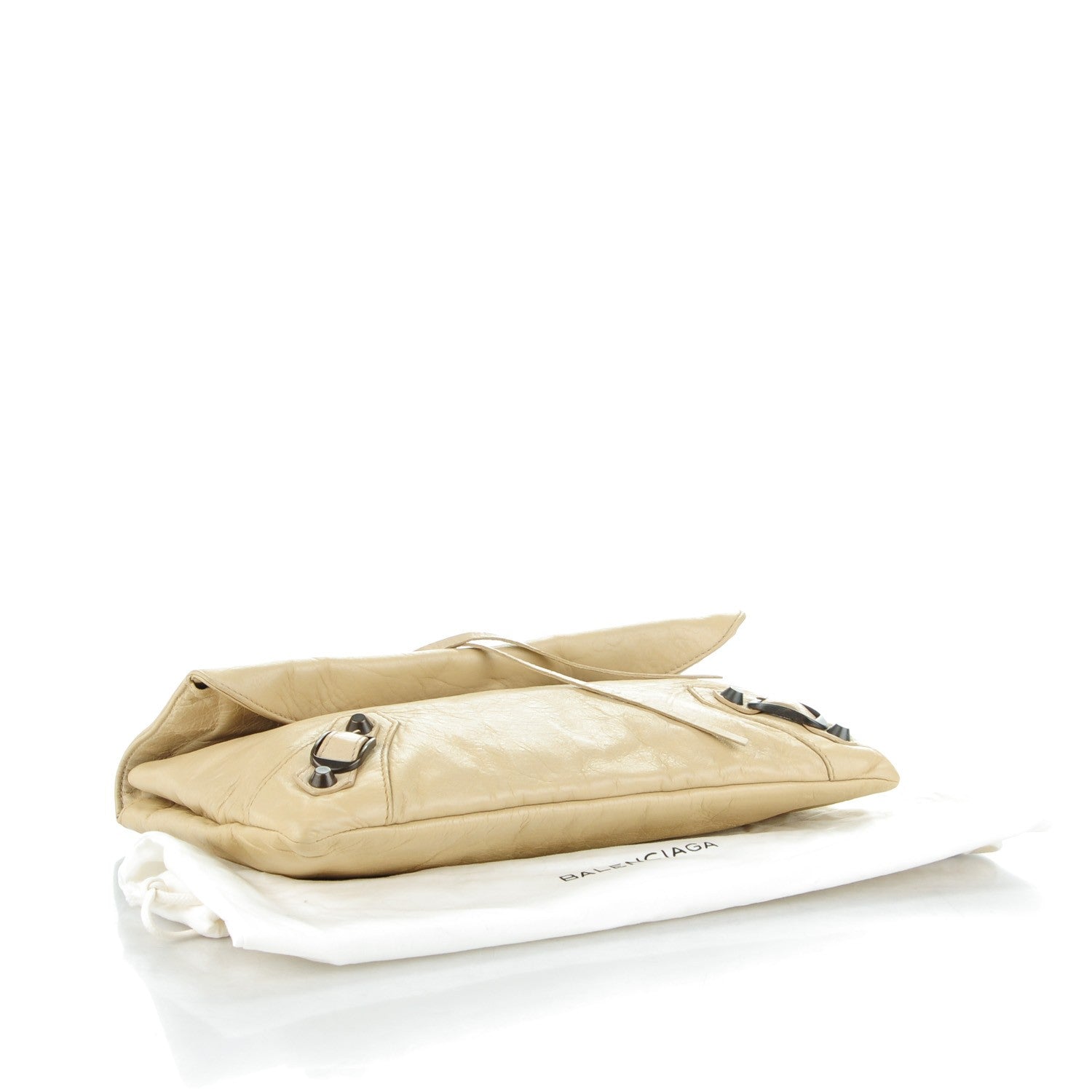 Balenciaga Agneau Classic Hardware Envelope Clutch Sahara 4 of 7