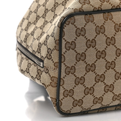 Gucci Monogram Dollar Calfskin O Drawstring Backpack Beige Ebony Testa di Moro Dark Chocolate 8 of 9