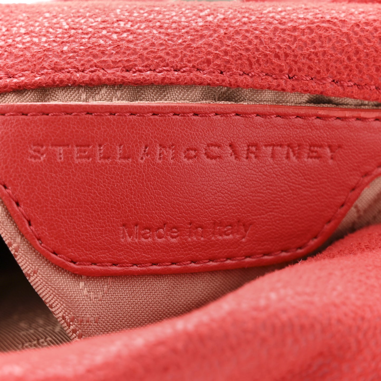 Shaggy Deer Mini Falabella Fold Over Tote Red