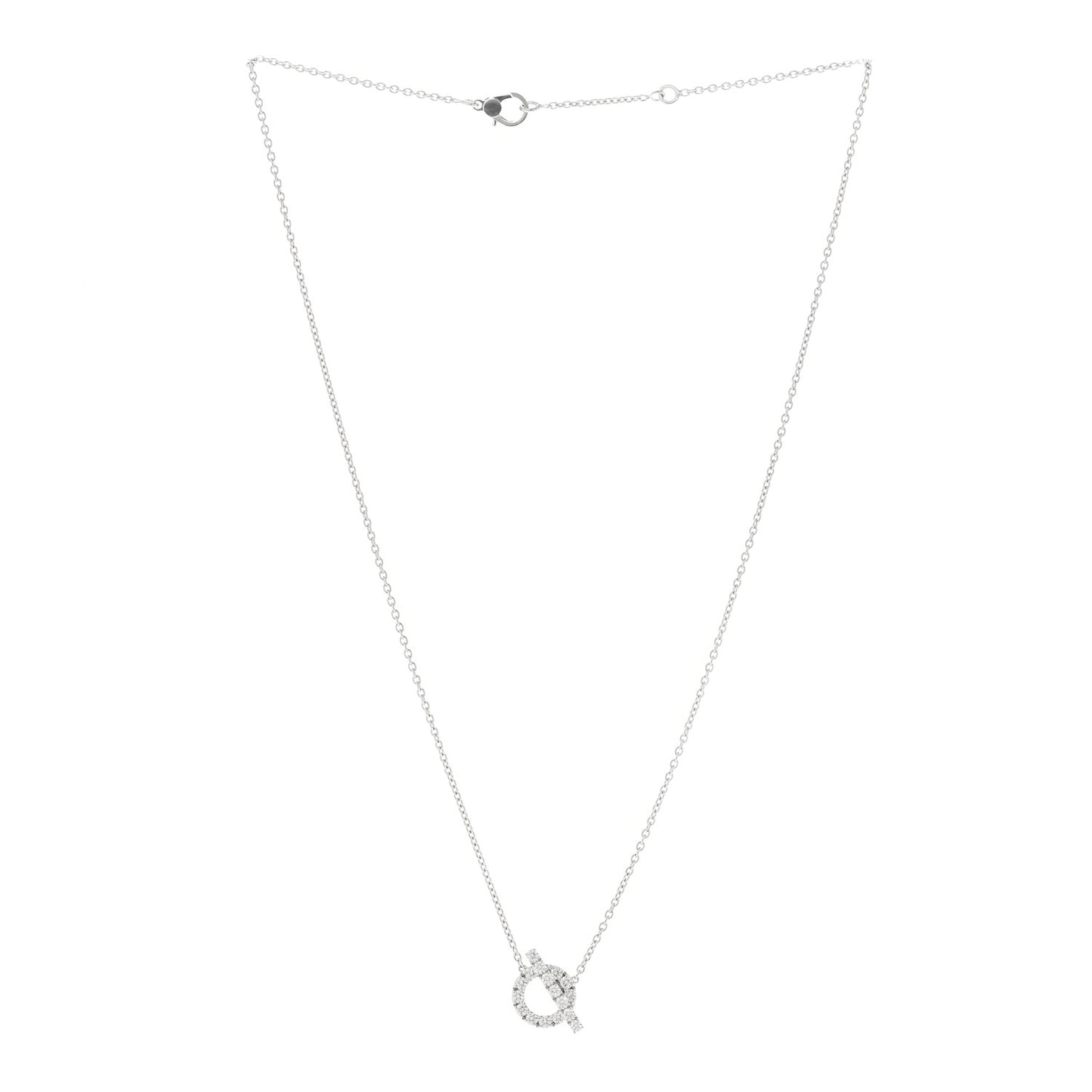 18K White Gold Diamond Finesse Pendant Necklace