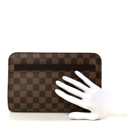 Louis Vuitton Damier Ebene Pochette Saint Louis Clutch 2 of 8