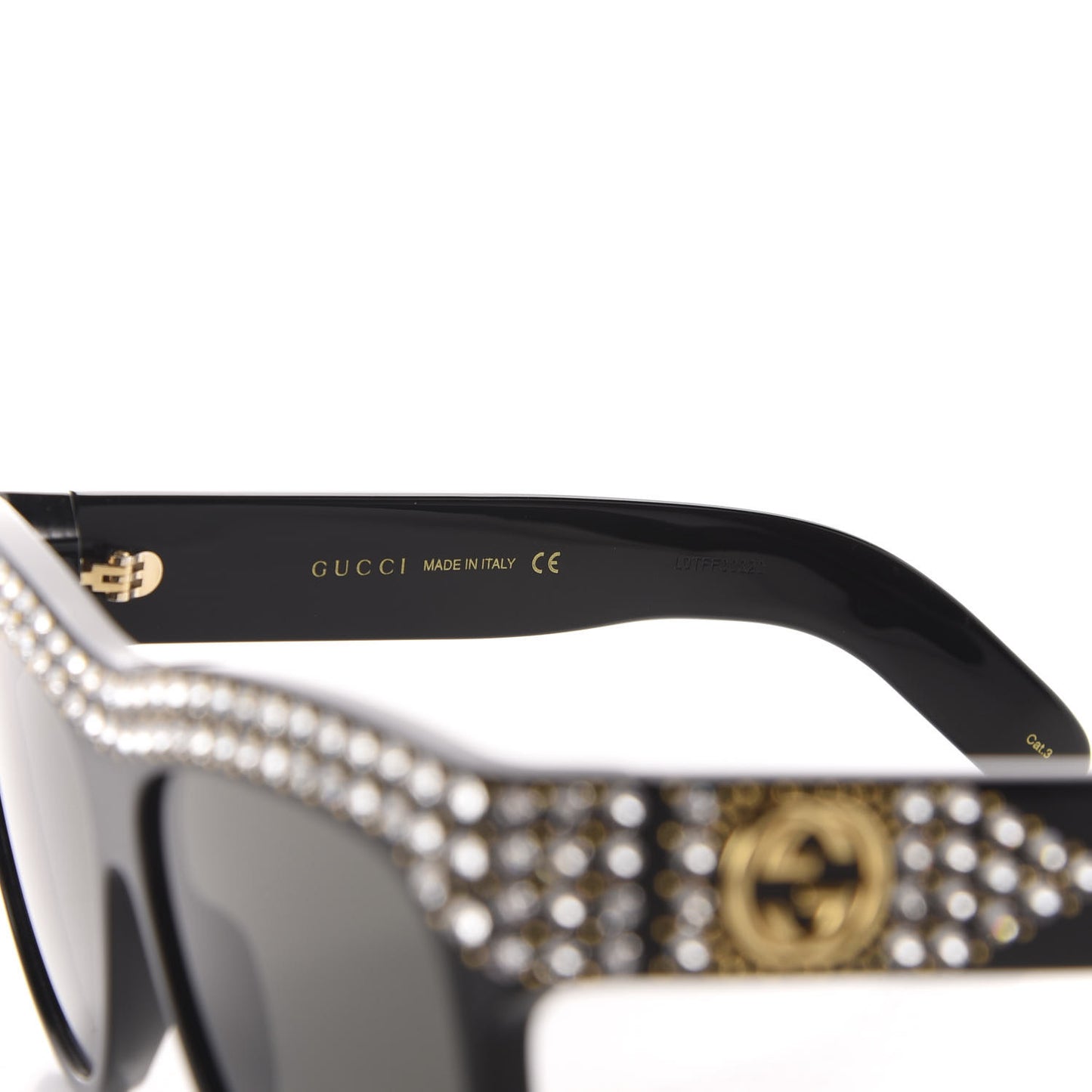 Acetate Crystal Sunglasses GG0147S Black