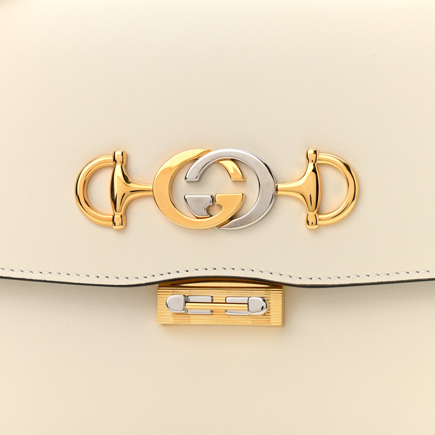 Gucci Grained Calfskin Small Zumi Shoulder Bag Mystic White Mystic White 8 of 10