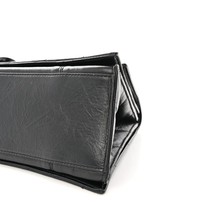 Balenciaga Crushed Calfskin Quilted Matte Black Hardware Medium Crush Chain Bag Black 9 of 9