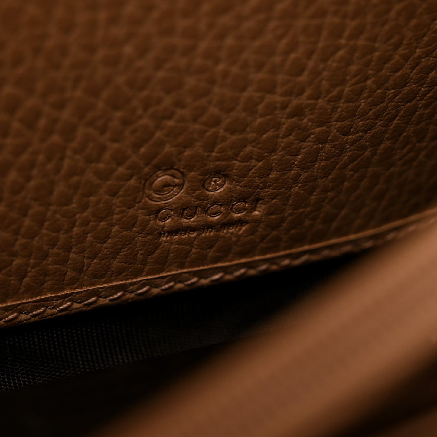 Dollar Calfskin Interlocking G Continental Wallet Camelia