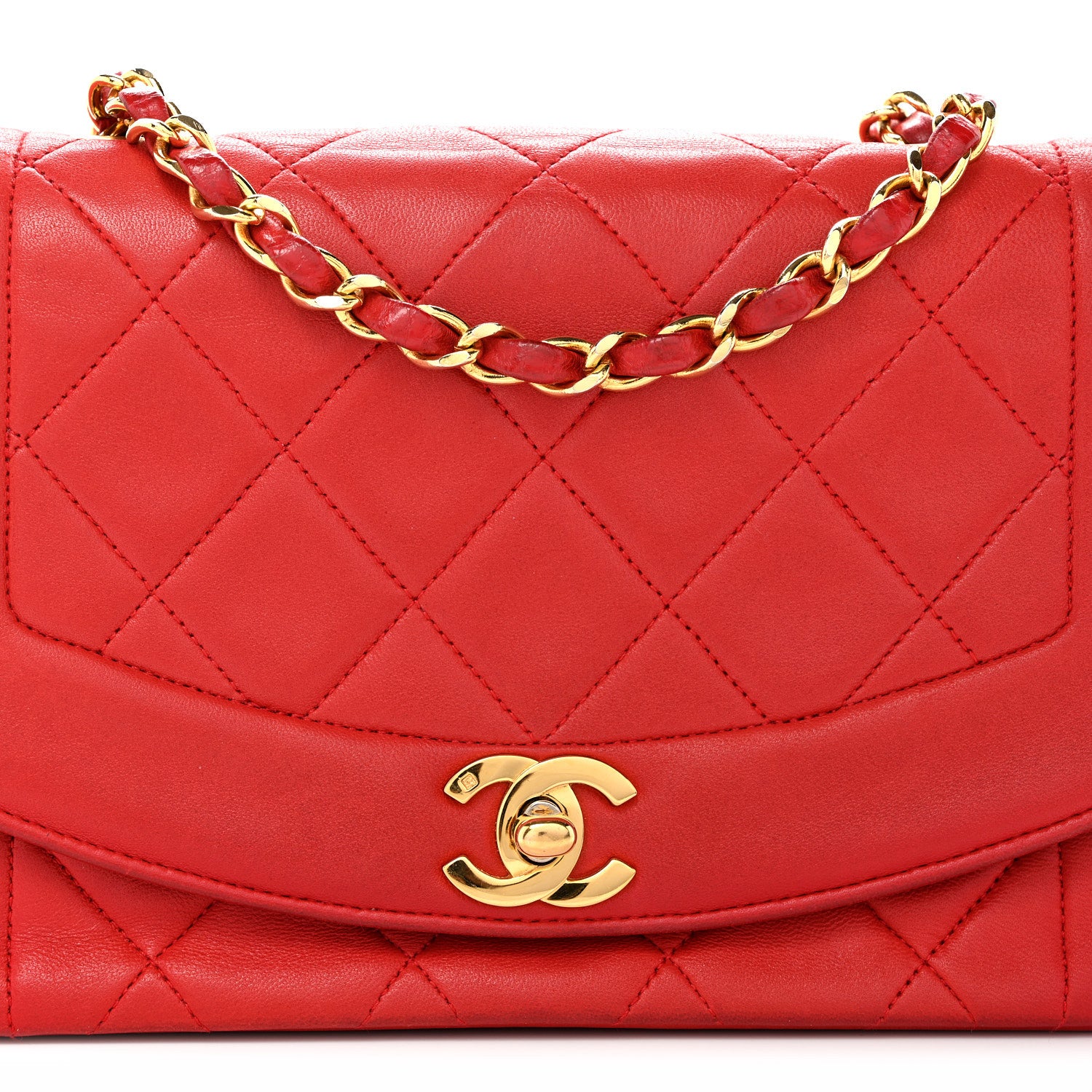 Chanel Lambskin Quilted Small Single Flap Red 8 of 11
