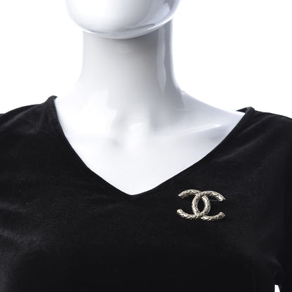Chanel Metal CC Diamond Quilted Brooch Light Gold 2 of 5