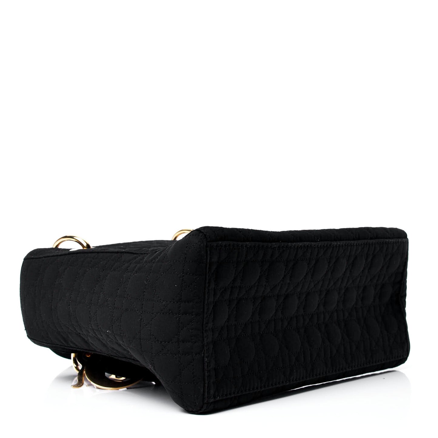 Nylon Cannage Medium Lady Dior Black