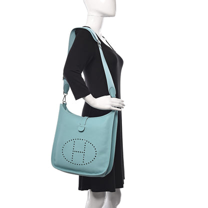 Hermes Epsom Evelyne III GM Bleu Atoll 2 of 12