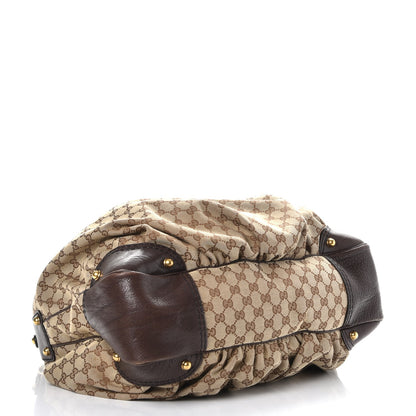 Gucci Monogram Large Jockey Hobo Dark Brown 4 of 10