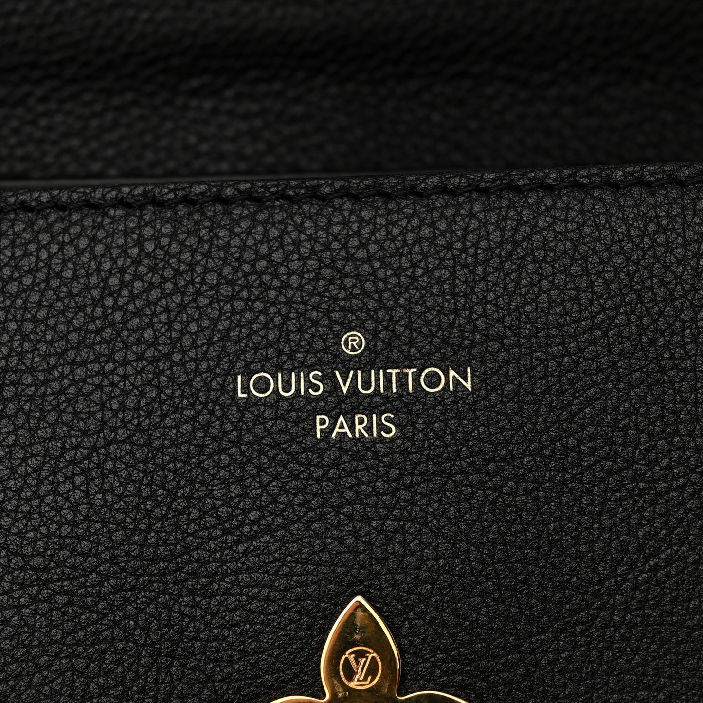 Grained Smooth Calfskin Rose Des Vents MM Black