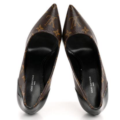 Louis Vuitton Monogram Cherie Pumps 38 Black 2 of 10