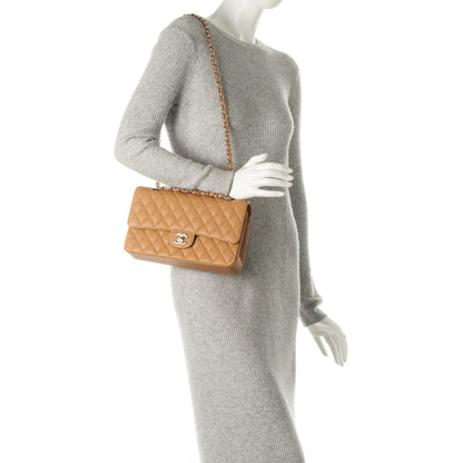 Chanel Caviar Quilted Medium Double Flap Beige 3 of 10