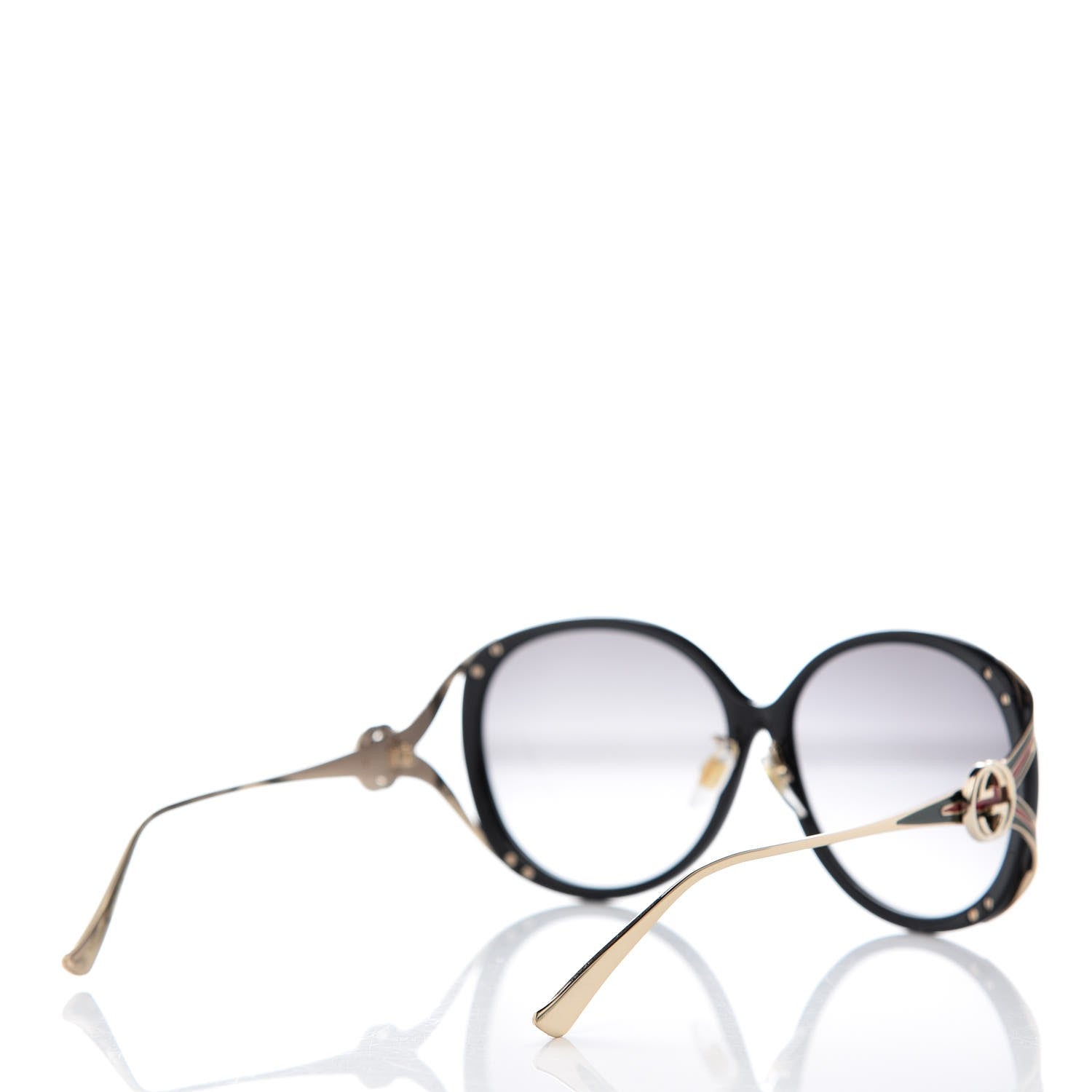 Gucci Round Frame Injected GG0226SK Sunglasses Black 4 of 9