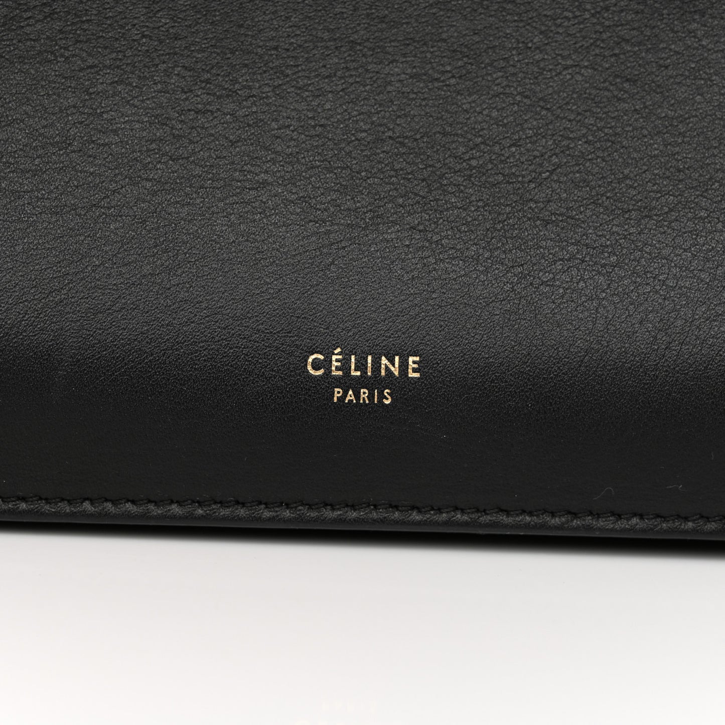 Smooth Calfskin Mini Clasp Bag Black