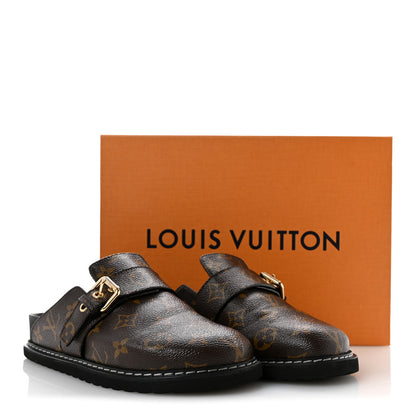 Louis Vuitton Patent Monogram Womens Cosy Flat Comfort Clog Mules 36 Brown 13 of 13