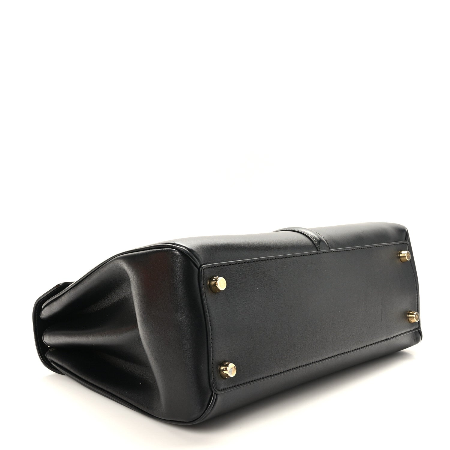 Celine Satinated Calfskin Medium 16 Top Handle Bag Black 4 of 10