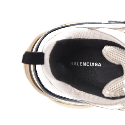 Balenciaga Fabric Mesh Womens Triple S Sneakers 38 Beige Black 7 of 7
