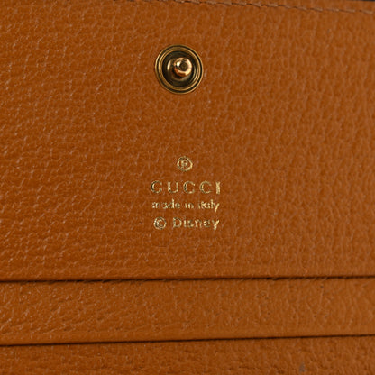 Gucci X DISNEY Mini Vintage GG Supreme Monogram Mickey Mouse Card Holder Wallet Beige Vintage Sun Oil 6 of 8