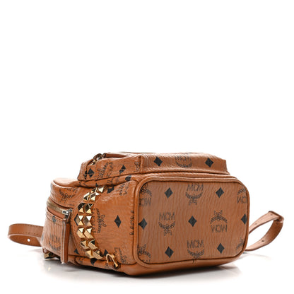 MCM Visetos Side Stud X-Mini Stark Backpack Cognac 3 of 8