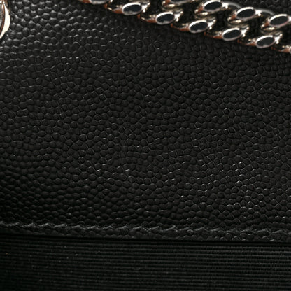 Saint Laurent Grain De Poudre Textured Mixed Matelasse Triquilt Small Monogram Satchel Black 8 of 13